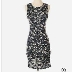 Haute Hippie🌟NWT Animal Print Ruched Midi